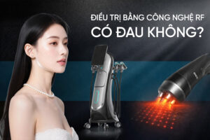 Điều trị nâng cơ RF có đau không – khách hàng thư giãn ấm nóng dễ chịu trong liệu trình RF không xâm lấn