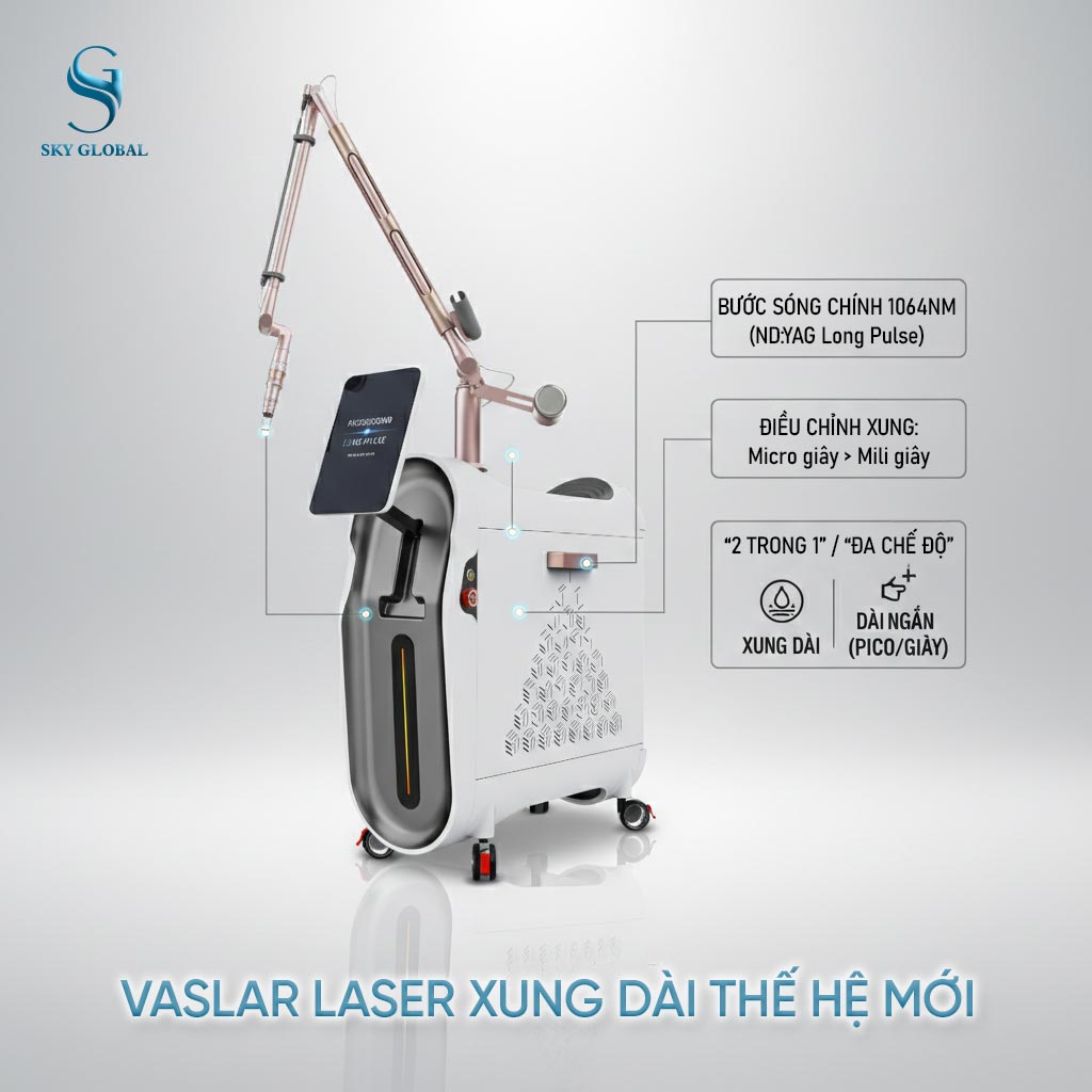 Laser xung dài Vaslar tăng hiệu quả điều trị