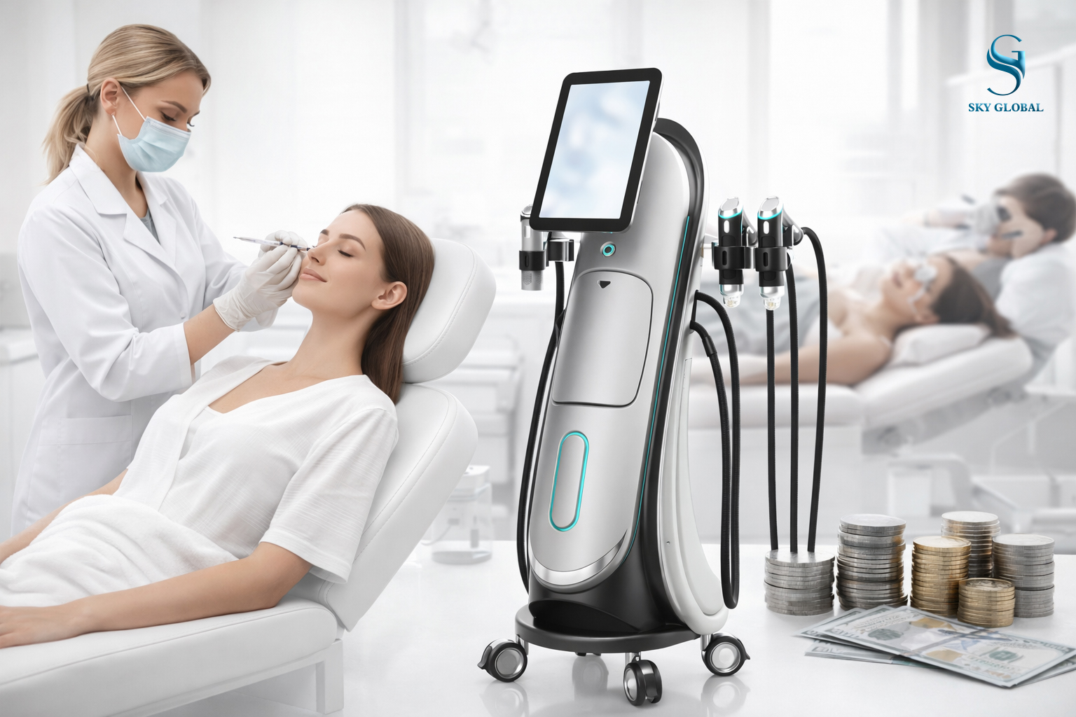 Máy RF PatrixR đóng vai trò trợ thủ đắc lực trong các phác đồ điều trị da liễu chuyên sâu tại Clinic